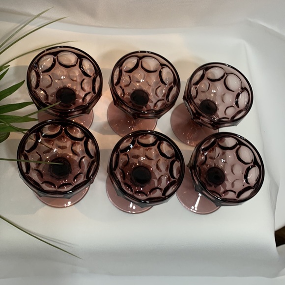 6 RARE MCM VINTAGE Amethyst purple Imperial Provincial champagne/sherbet glasses - Picture 4 of 10